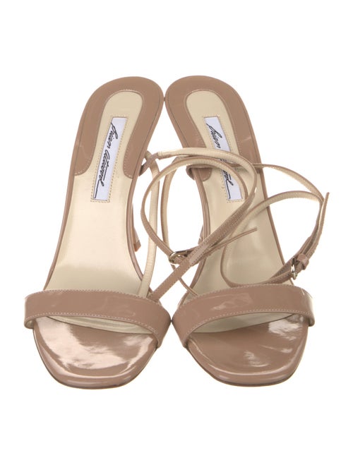 Brian Atwood Patent Leather Slingback Sandals