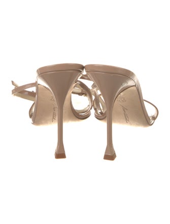 Brian Atwood Patent Leather Slingback Sandals