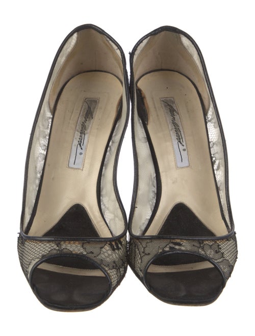 Brian Atwood Lace Lace Pattern Pumps