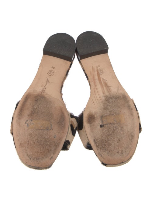 Brian Atwood Ponyhair Animal Print Slides