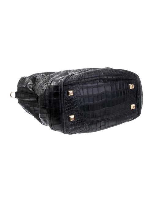 Brian Atwood Embossed Leather Top Handle Bag