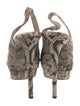Brian Atwood Snakeskin Animal Print Slingback Pumps