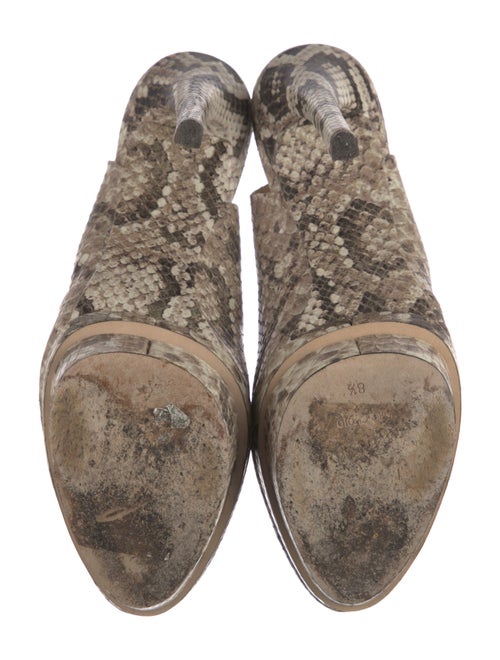 Brian Atwood Snakeskin Animal Print Slingback Pumps