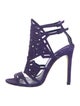 Brian Atwood Suede Lasercut Accents Sandals