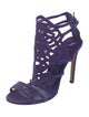 Brian Atwood Suede Lasercut Accents Sandals