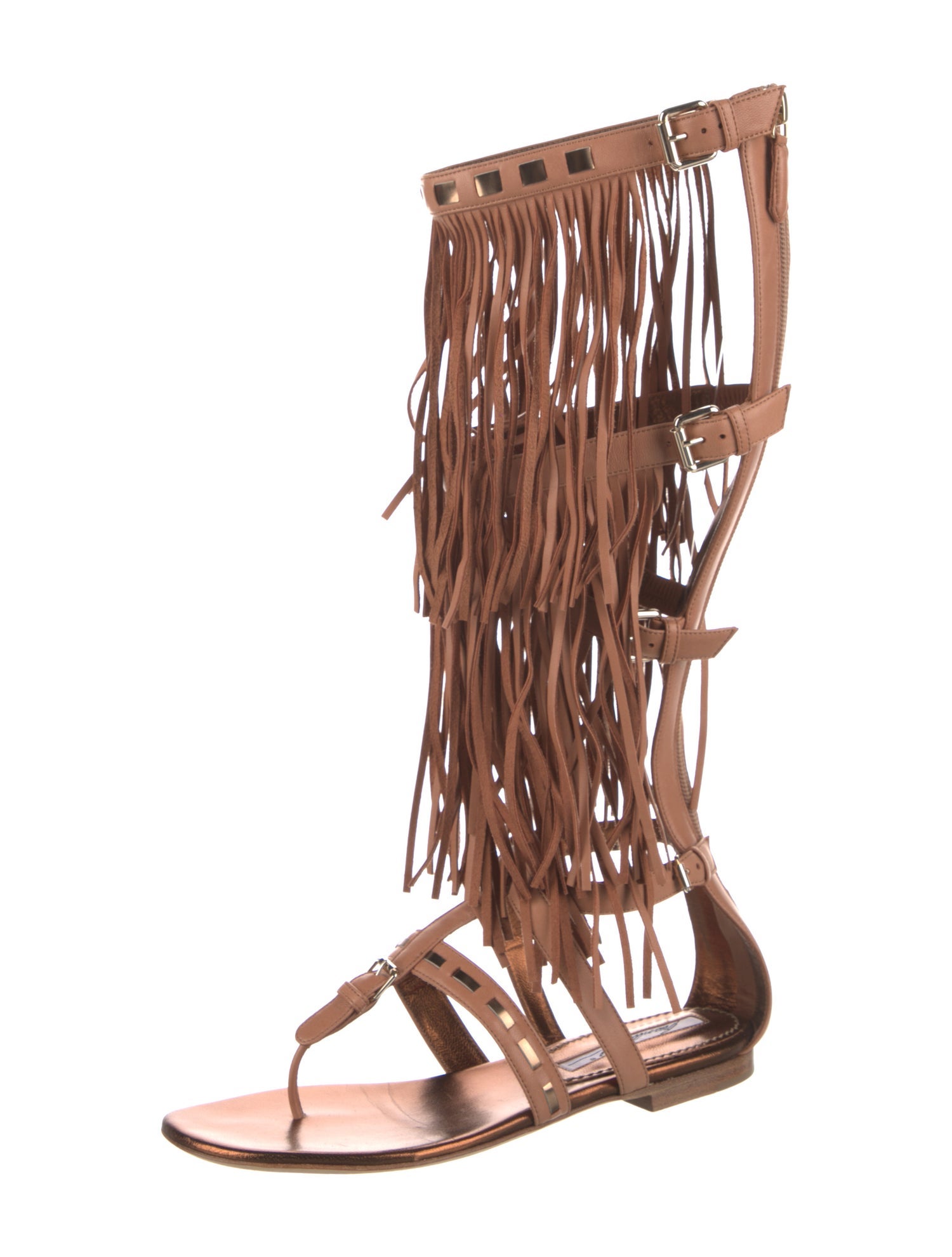 Brian Atwood Leather Gladiator Sandals