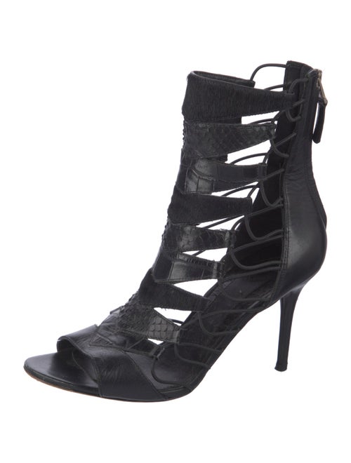 Brian Atwood Leather Cutout Accent Pumps