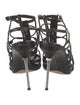 Brian Atwood Leather Studded Accents Slingback Sandals