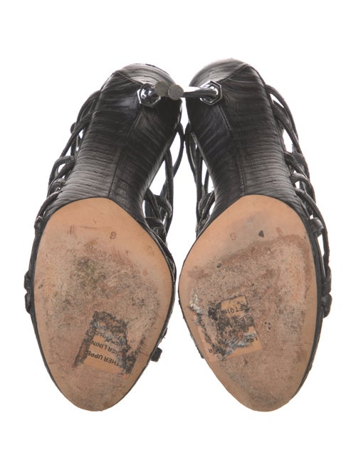 Brian Atwood Leather Studded Accents Slingback Sandals