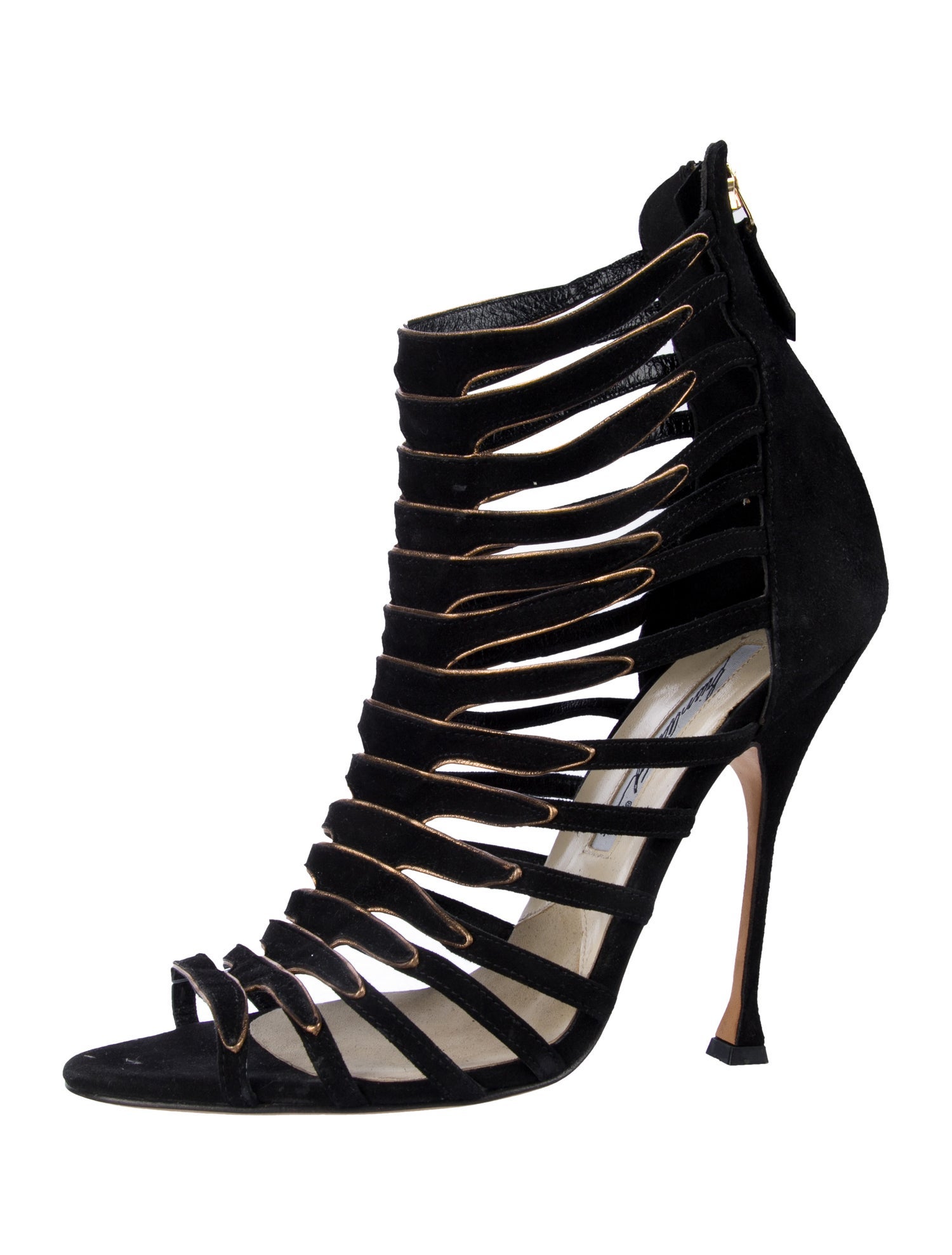 Brian Atwood Suede Animal Print Pumps