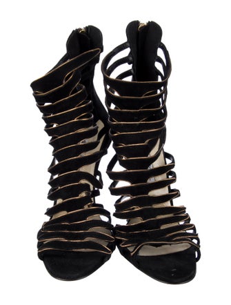 Brian Atwood Suede Animal Print Pumps