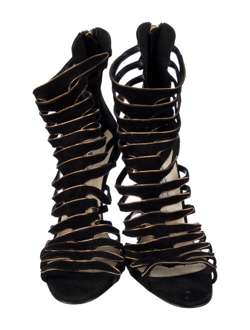 Brian Atwood Suede Animal Print Pumps