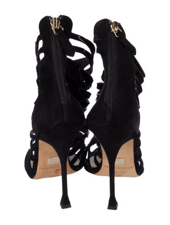 Brian Atwood Suede Animal Print Pumps