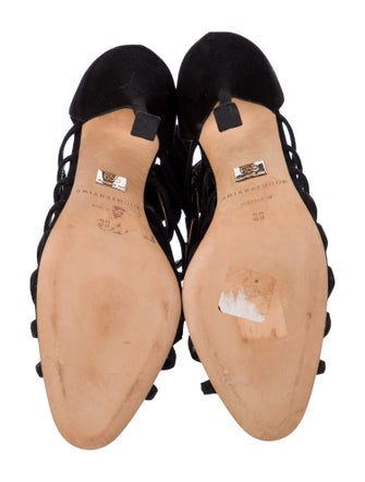 Brian Atwood Suede Animal Print Pumps