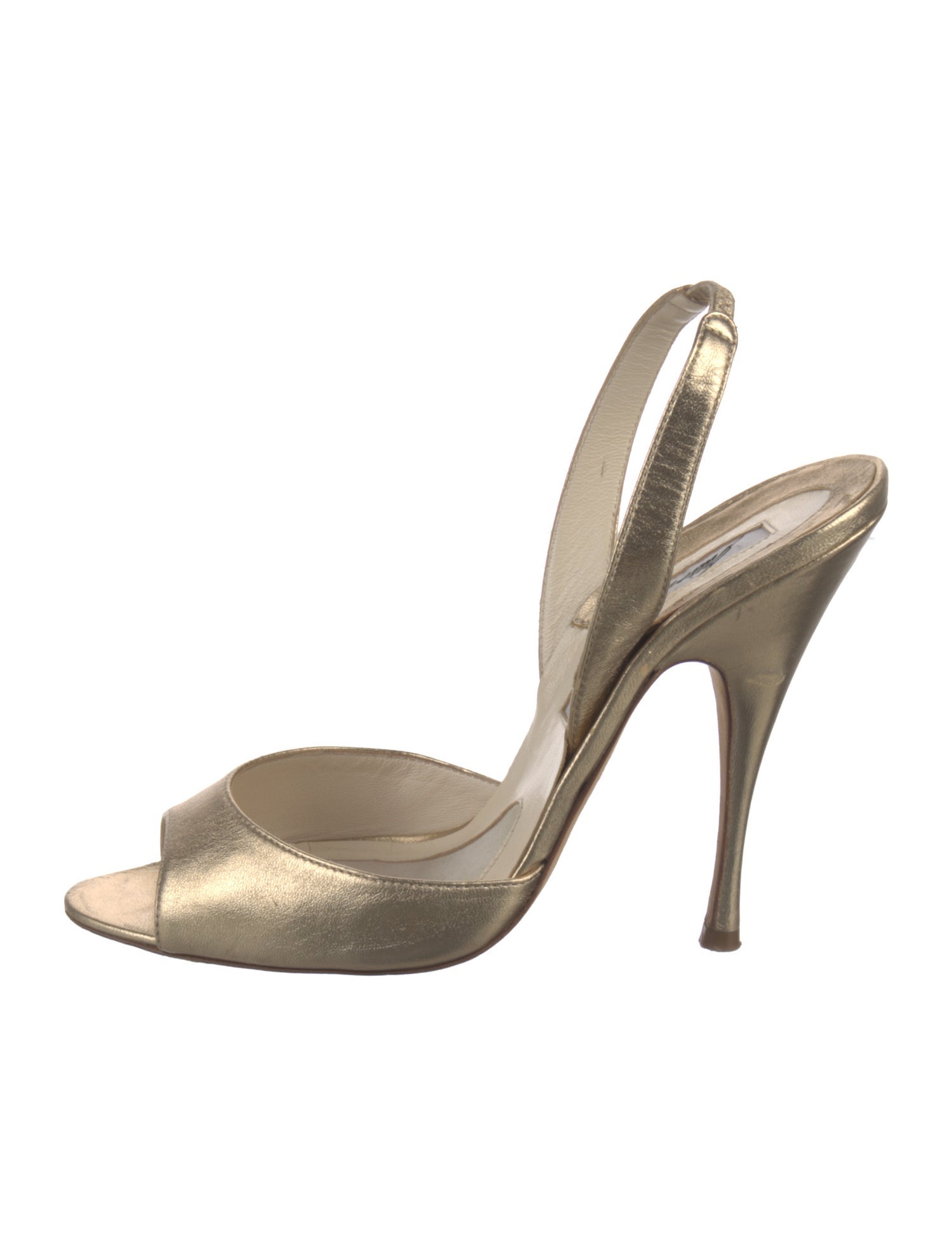 Brian Atwood Leather Slingback Sandals