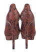 Brian Atwood Embossed Leather Animal Print Pumps