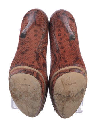 Brian Atwood Embossed Leather Animal Print Pumps