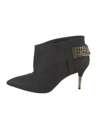 Brian Atwood Leather Chain-Link Accents Boots