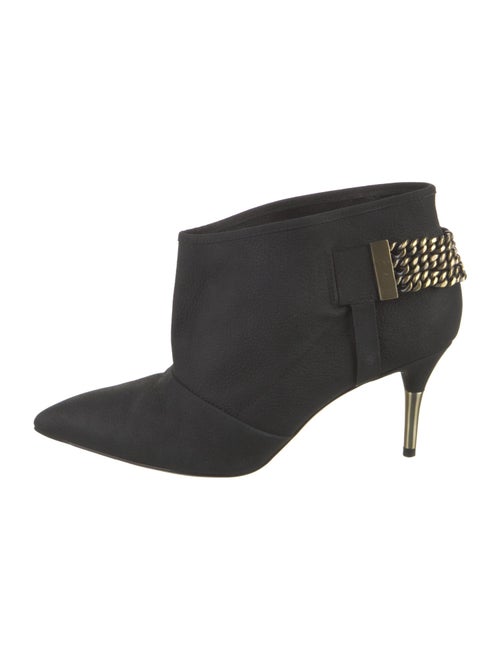 Brian Atwood Leather Chain-Link Accents Boots