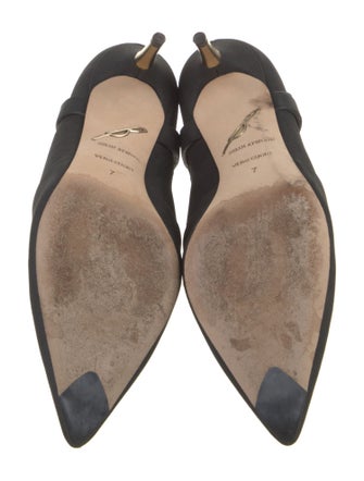 Brian Atwood Leather Chain-Link Accents Boots