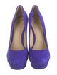 Brian Atwood Suede Glitter Accents Pumps