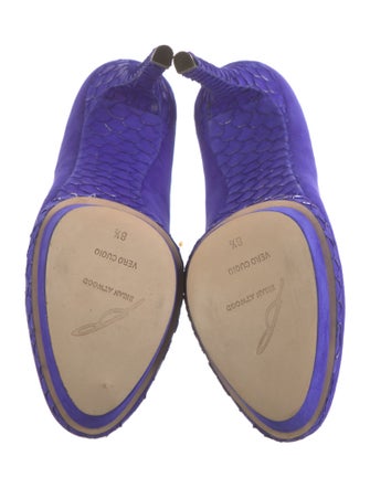 Brian Atwood Suede Glitter Accents Pumps