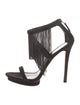 Brian Atwood Suede Chain-Link Accents Gladiator Sandals