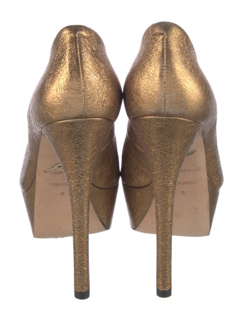 Brian Atwood Leather Animal Print Pumps