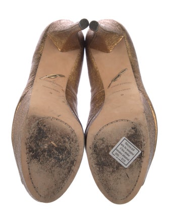 Brian Atwood Leather Animal Print Pumps