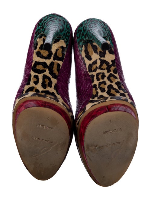 Brian Atwood Snakeskin Animal Print Pumps