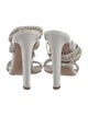 Brian Atwood Leather Animal Print Sandals