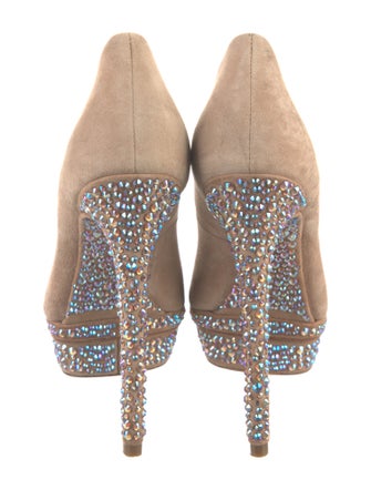 Brian Atwood Suede Animal Print Pumps