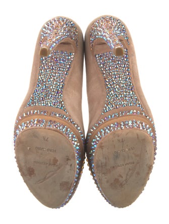 Brian Atwood Suede Animal Print Pumps