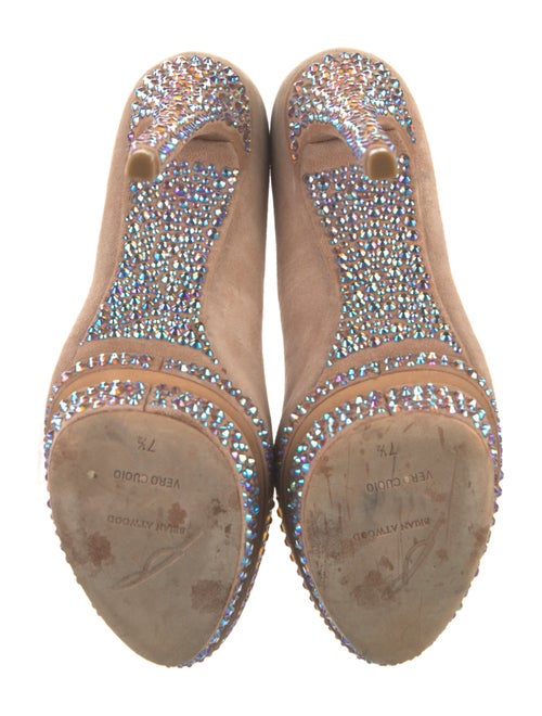 Brian Atwood Suede Animal Print Pumps