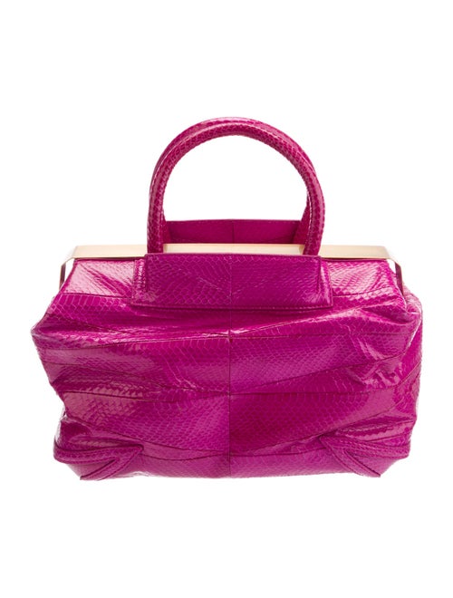 Brian Atwood Embossed Leather Top Handle Bag