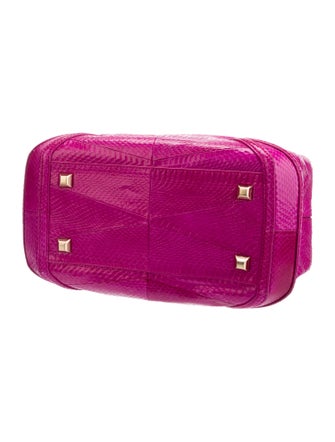 Brian Atwood Embossed Leather Top Handle Bag