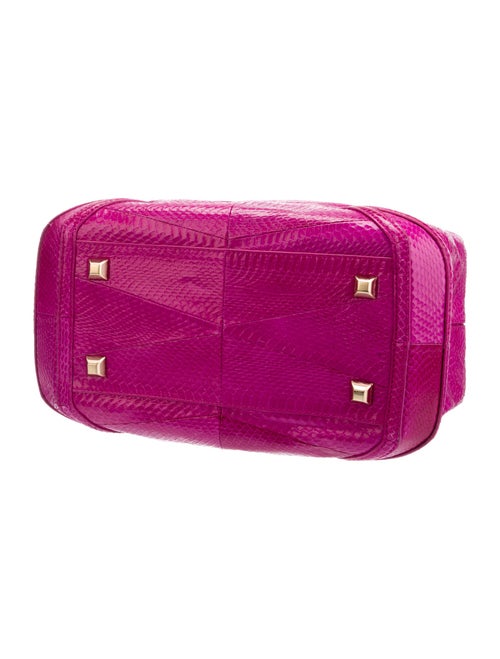 Brian Atwood Embossed Leather Top Handle Bag