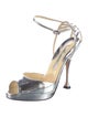Brian Atwood Patent Leather Printed D'Orsay Pumps