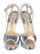 Brian Atwood Patent Leather Printed D'Orsay Pumps