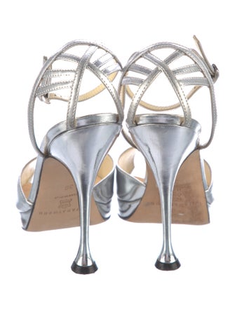 Brian Atwood Patent Leather Printed D'Orsay Pumps