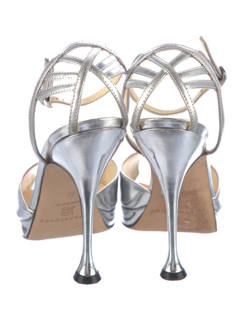 Brian Atwood Patent Leather Printed D'Orsay Pumps