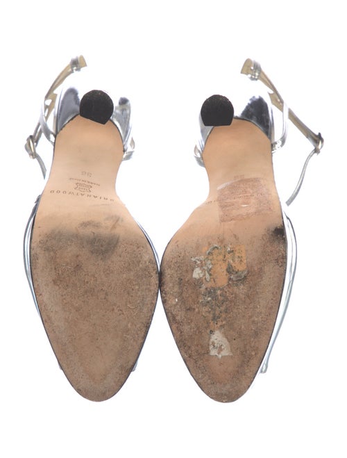 Brian Atwood Patent Leather Printed D'Orsay Pumps