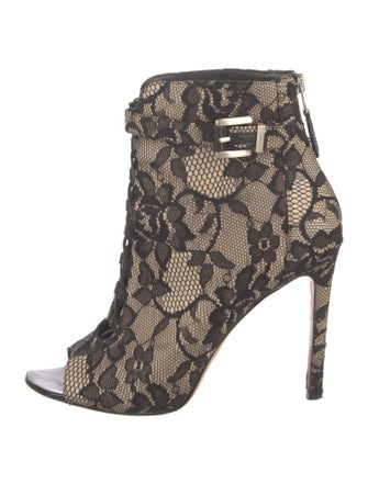 Brian Atwood Lace Printed Sandals