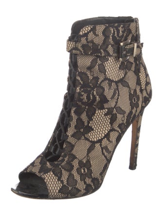 Brian Atwood Lace Printed Sandals