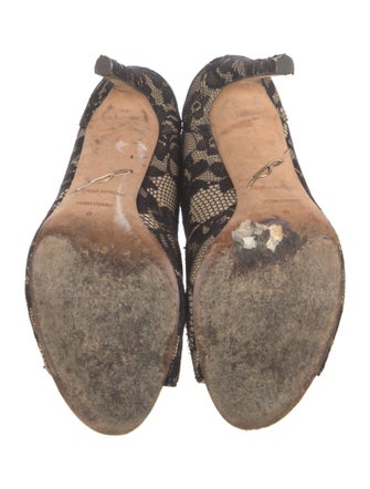 Brian Atwood Lace Printed Sandals