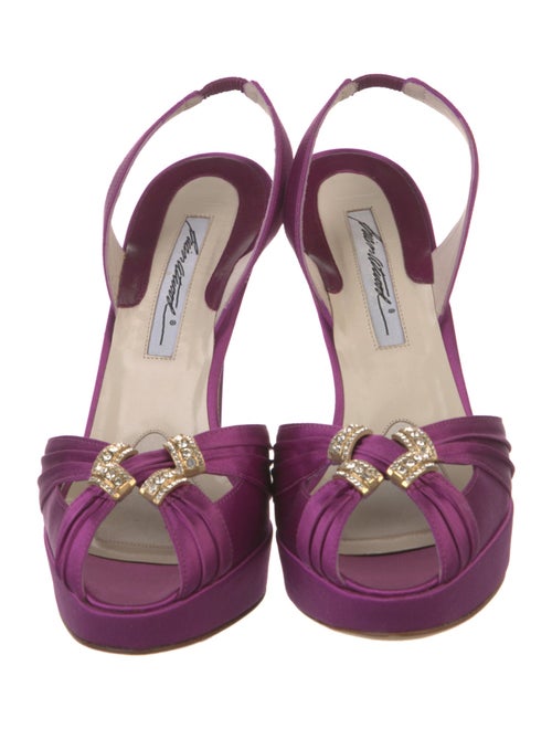 Brian Atwood Satin Slingback Pumps