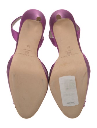 Brian Atwood Satin Slingback Pumps