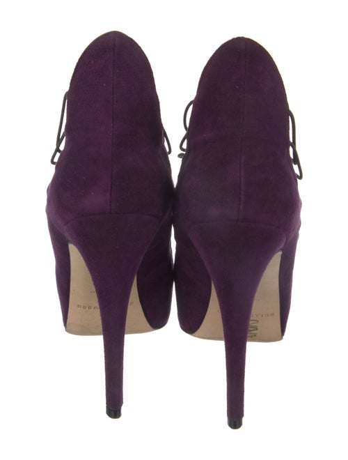 Brian Atwood Suede Cutout Accent T-Strap Pumps