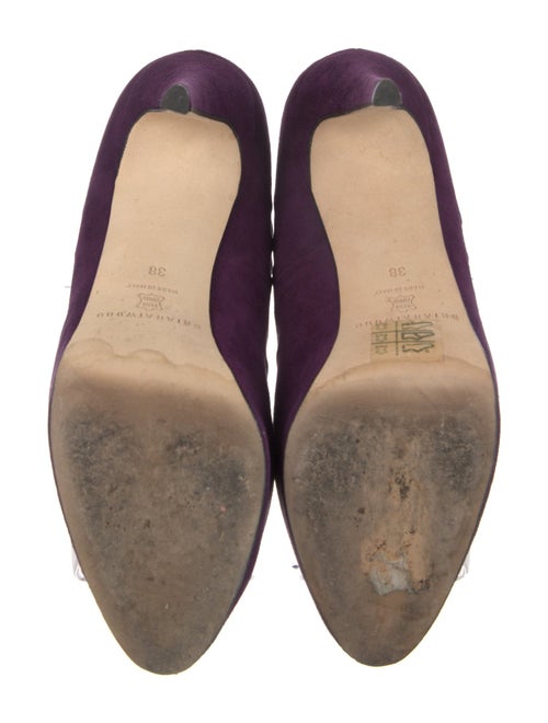 Brian Atwood Suede Cutout Accent T-Strap Pumps