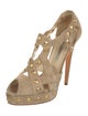 Brian Atwood Suede Studded Accents D'Orsay Pumps